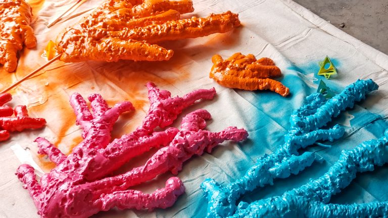 4 easy steps to make DIY coral for party decorations - Tidy Mo